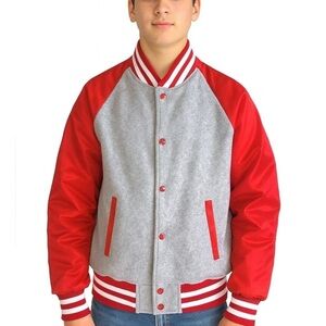 VTG 90’s Chalk Line Red Nylon Satin Fleece Unisex Jacket, Sz‎ 18/20, NWT